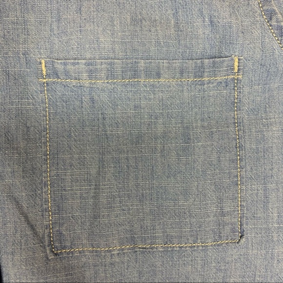 MADEWELL CHAMBRAY SLEEVELESS SHIRT DRESS - Picture 7 of 7